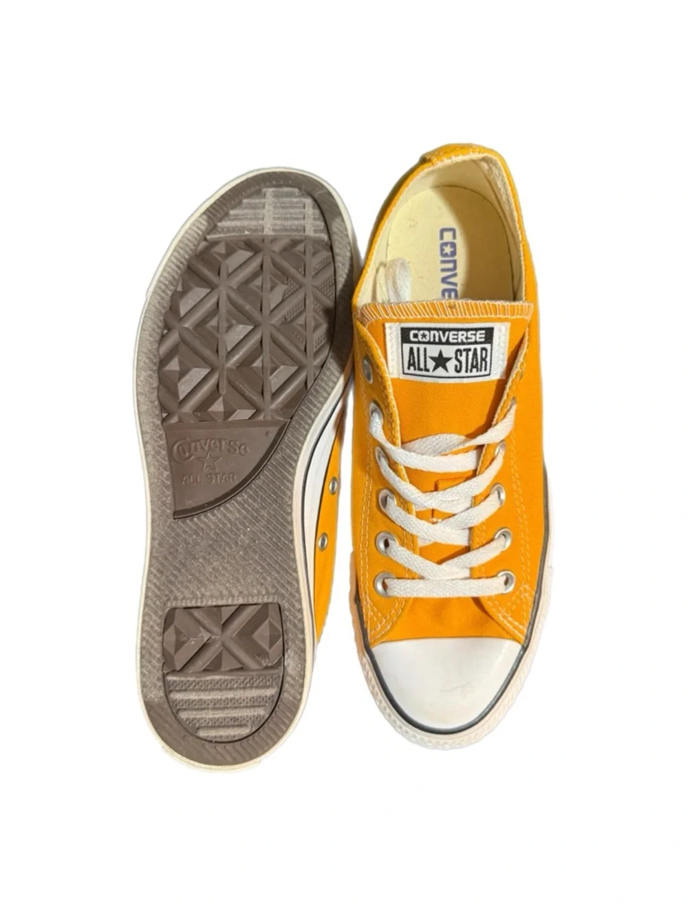Converse Orange Low Top Canvas Sneakers - Picture 1 of 4